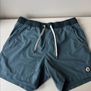 Vuori Men's Athletic Shorts in Teal